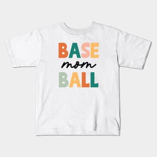 Baseball Mom Kids T-Shirt